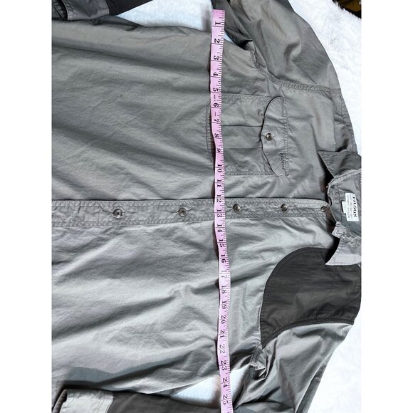 Filson Mens Lightweight Button-Down Shirt Gray & Black Long Sleeve Outdoor Wear - Picture 4 of 5